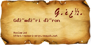 Gömöri Áron névjegykártya
